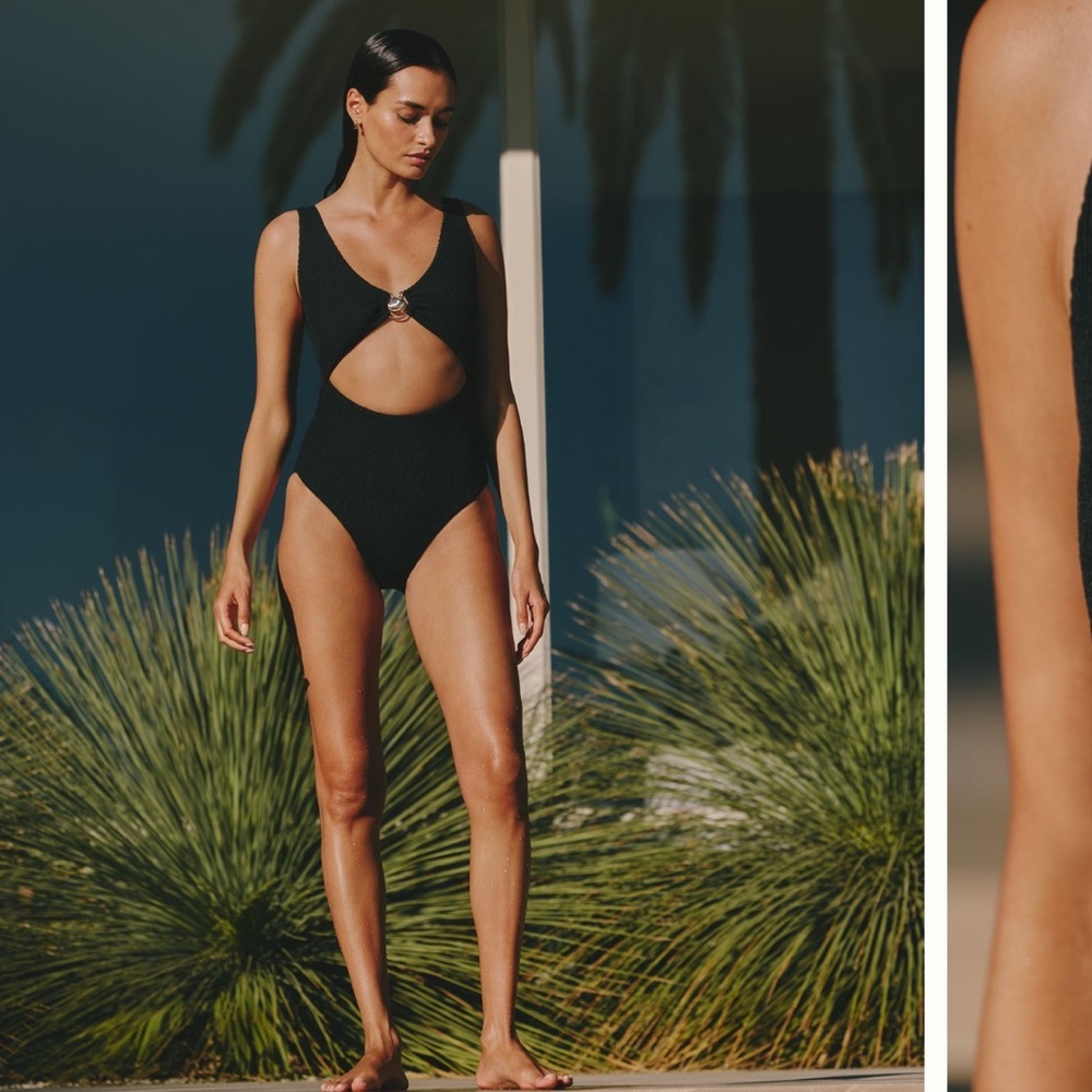 Malai Textured Wave Conch One-Piece Swimsuit